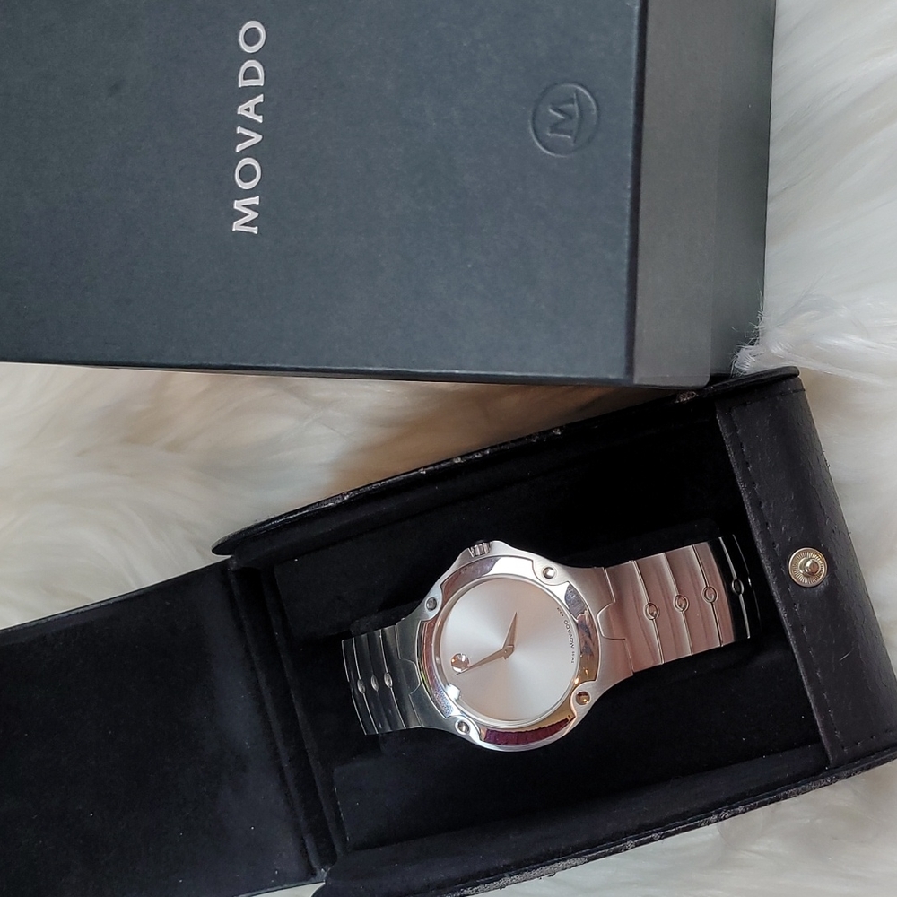 AUTHENTIC MOVADO MEN'S SE STAINLESS STEEL TIMEPIECE - Picture 13 of 16